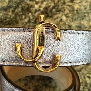 Jimmy Choo Mini Helina Metallic Belt